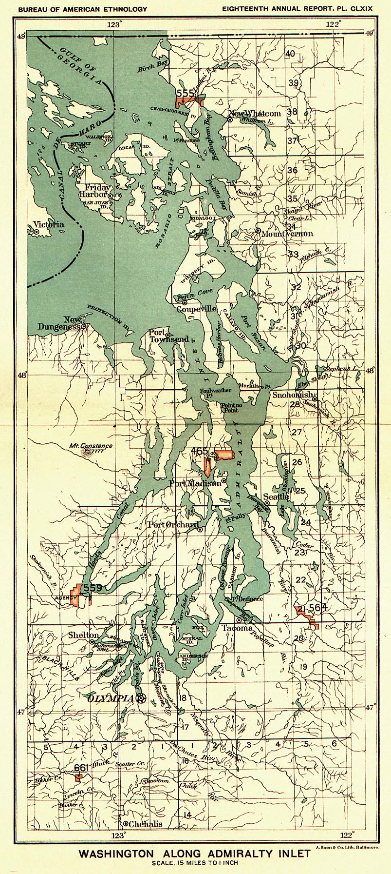 Washington Along Admiralty Inlet, Map 
62